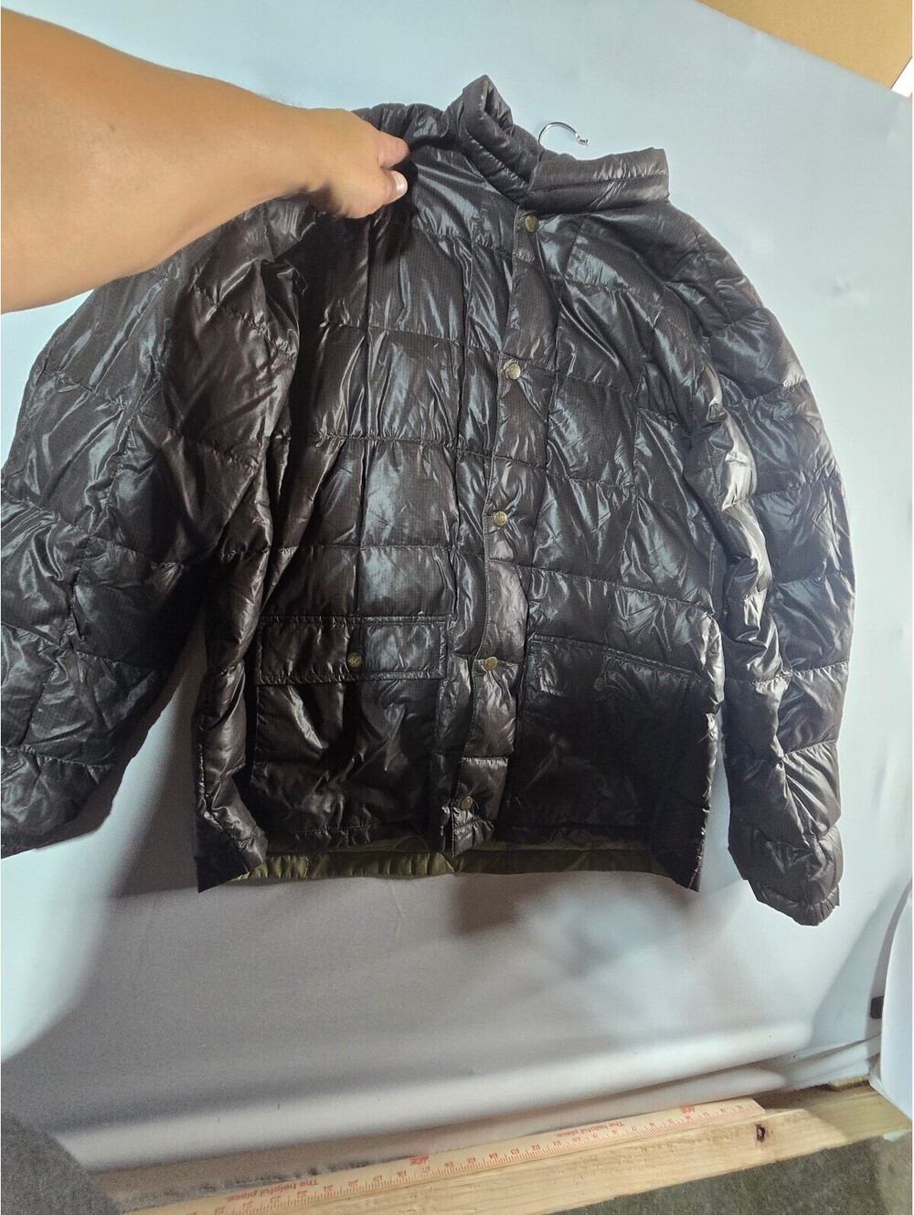 VTG Eddie Bauer EB550 Fill Power Premium Down Puffer Jacket Men's Size L Black